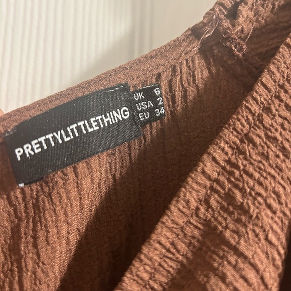 Pretty little thing chocolate long sleeve dress - Picture 4 of 4